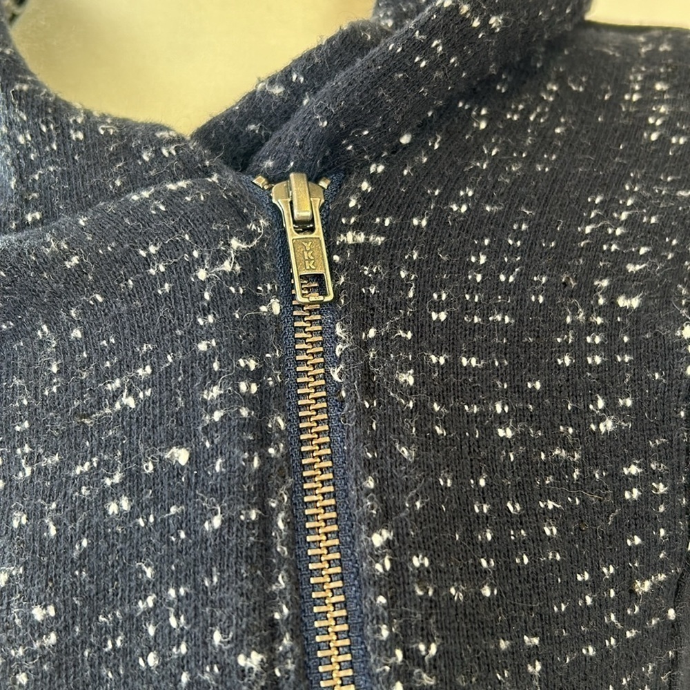 Lucky Brand Navy Blue Stretch Zip Front Hoddie/Jacket Sz S - Picture 3 of 7